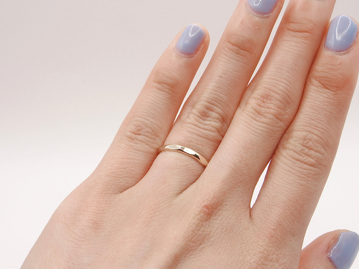 14K Gold Filled Hammered Stacking Ring