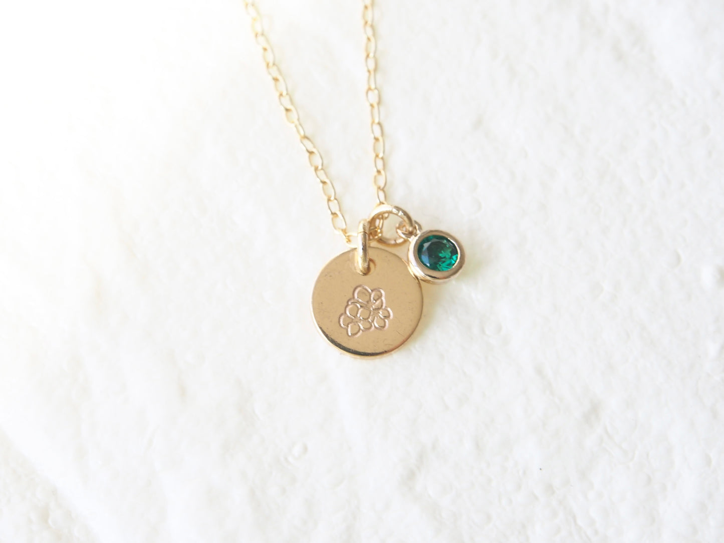 Customizable Birth Flower & Birthstone Necklace