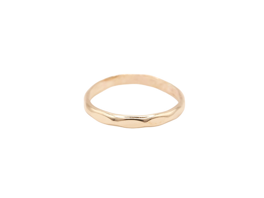 14K Gold Filled Hammered Stacking Ring