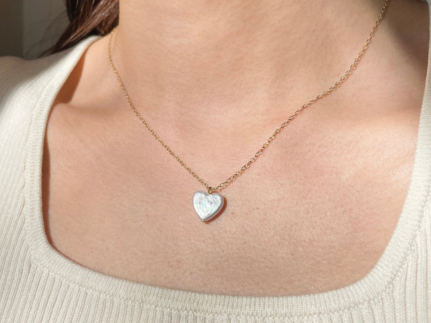 Heart Freshwater Pearl Necklace