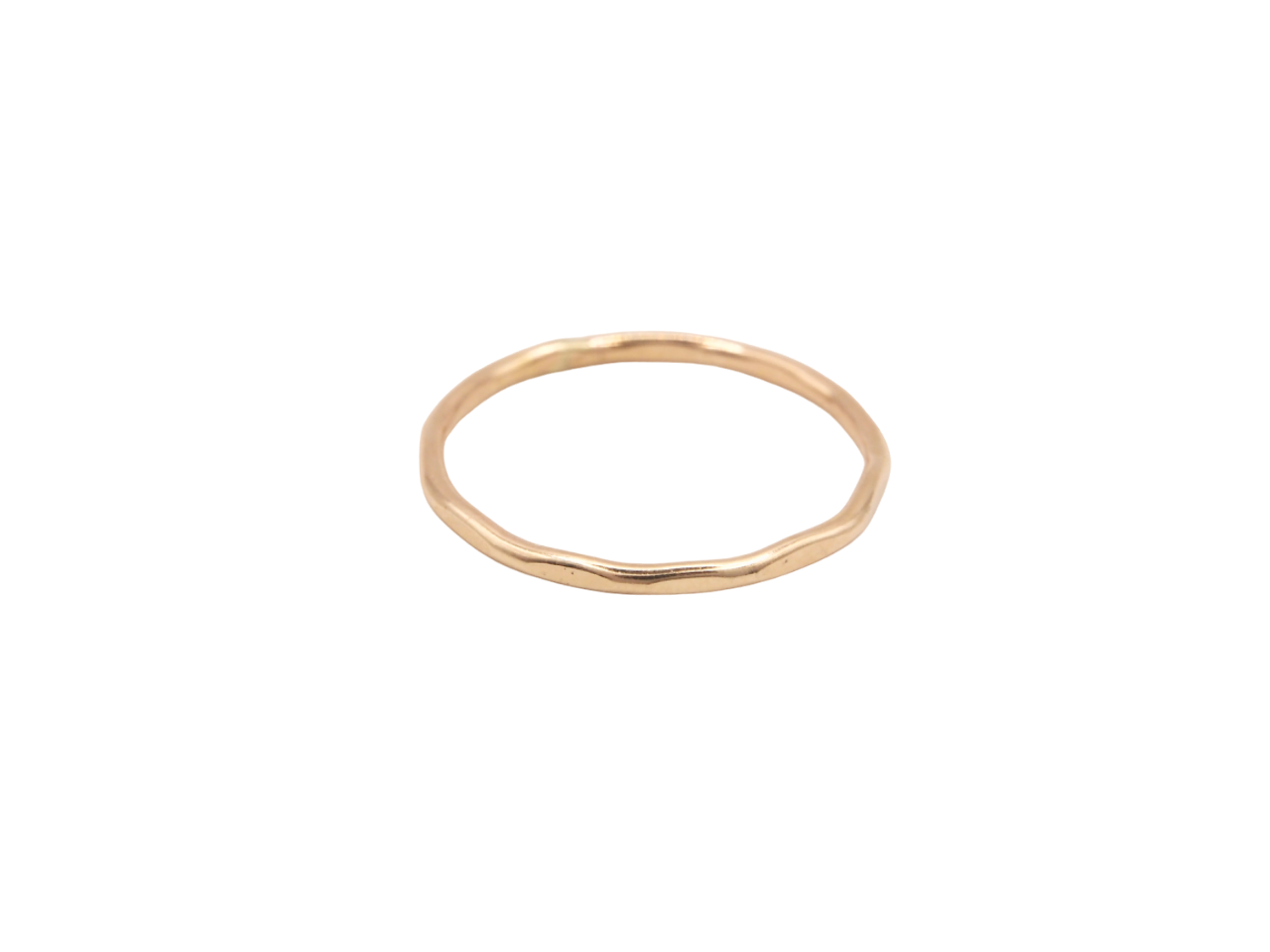 14K Gold Filled Dainty Hammered Stacking Ring