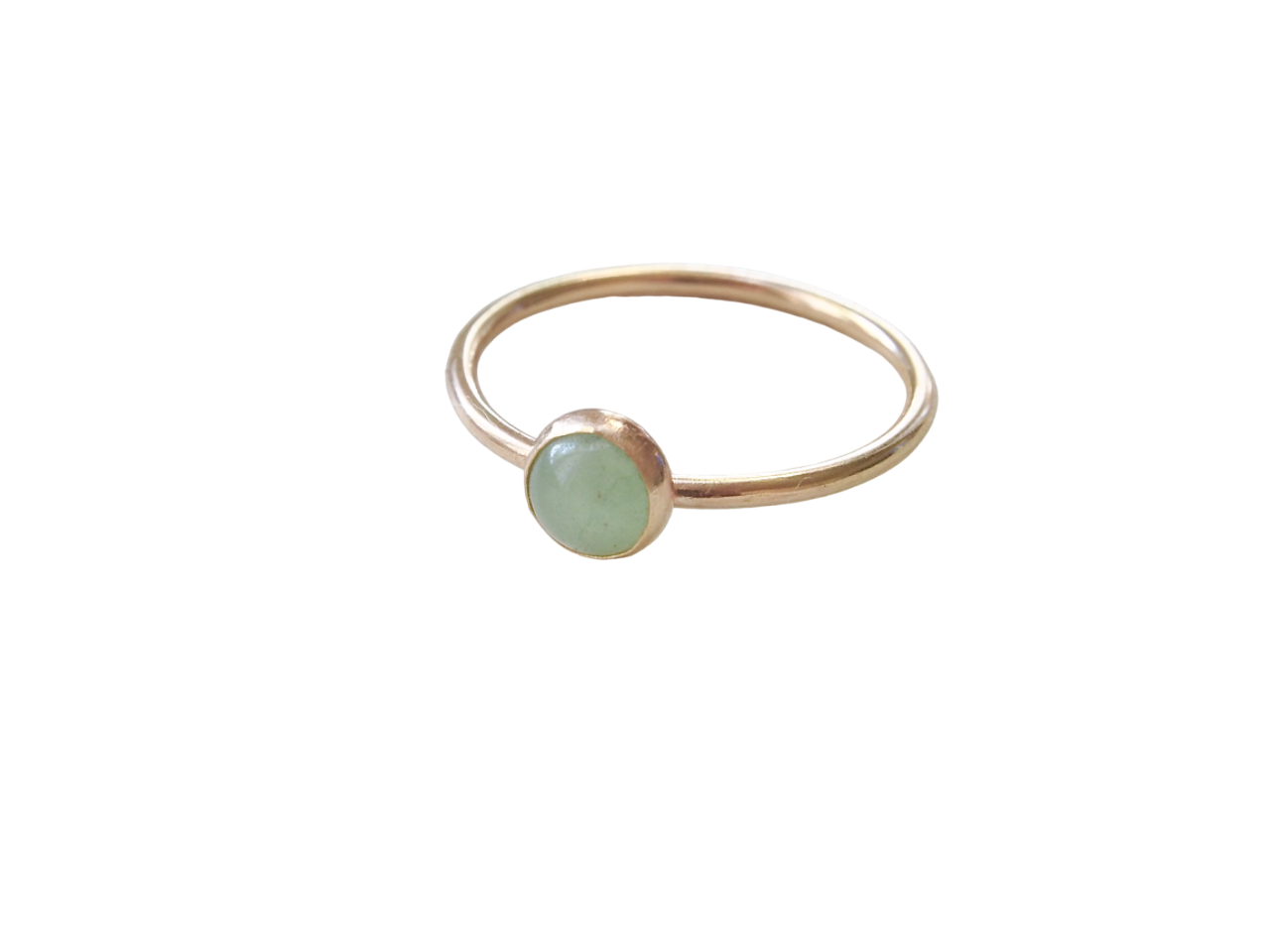 14K Gold Filled Green Aventurine Ring