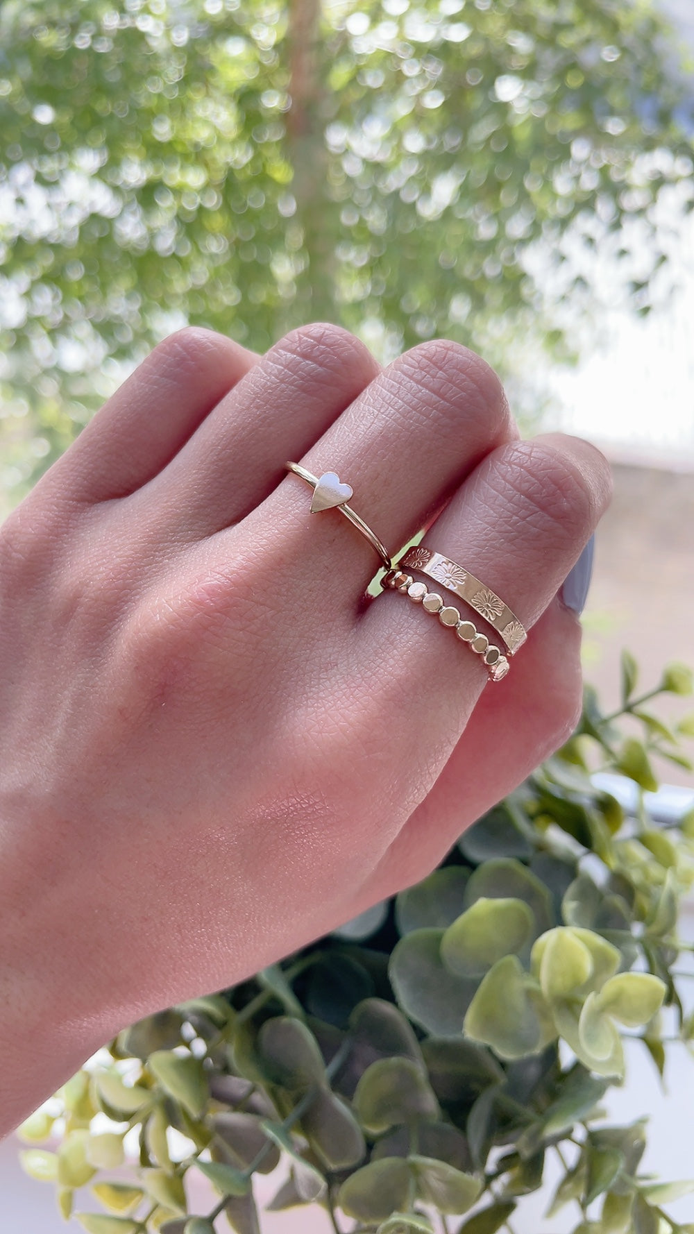 14K Gold Filled Daisy Flower Band