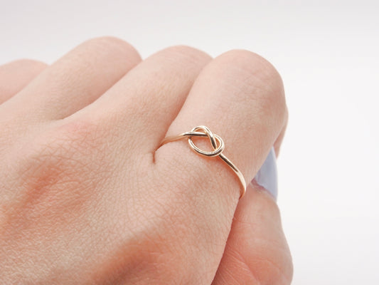 14K Gold Filled Heart Knot Ring