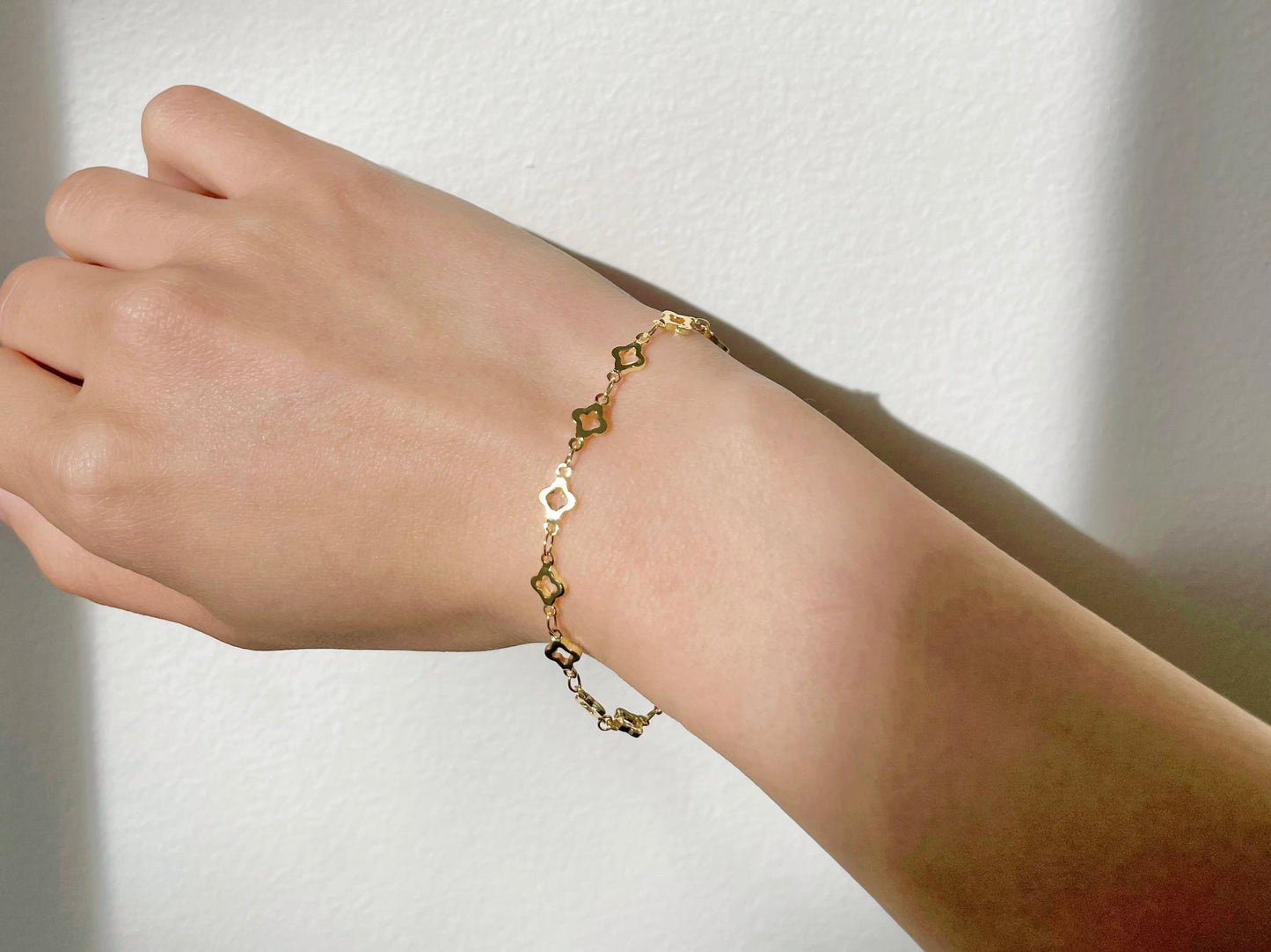 14k Gold Filled Clover Bracelet