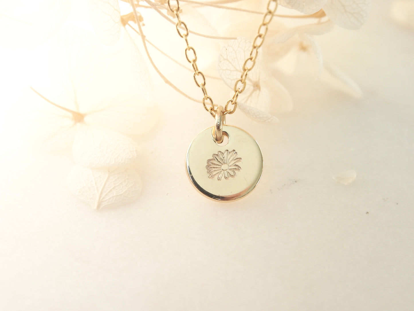 Customizable Birth Flower Charm Necklace