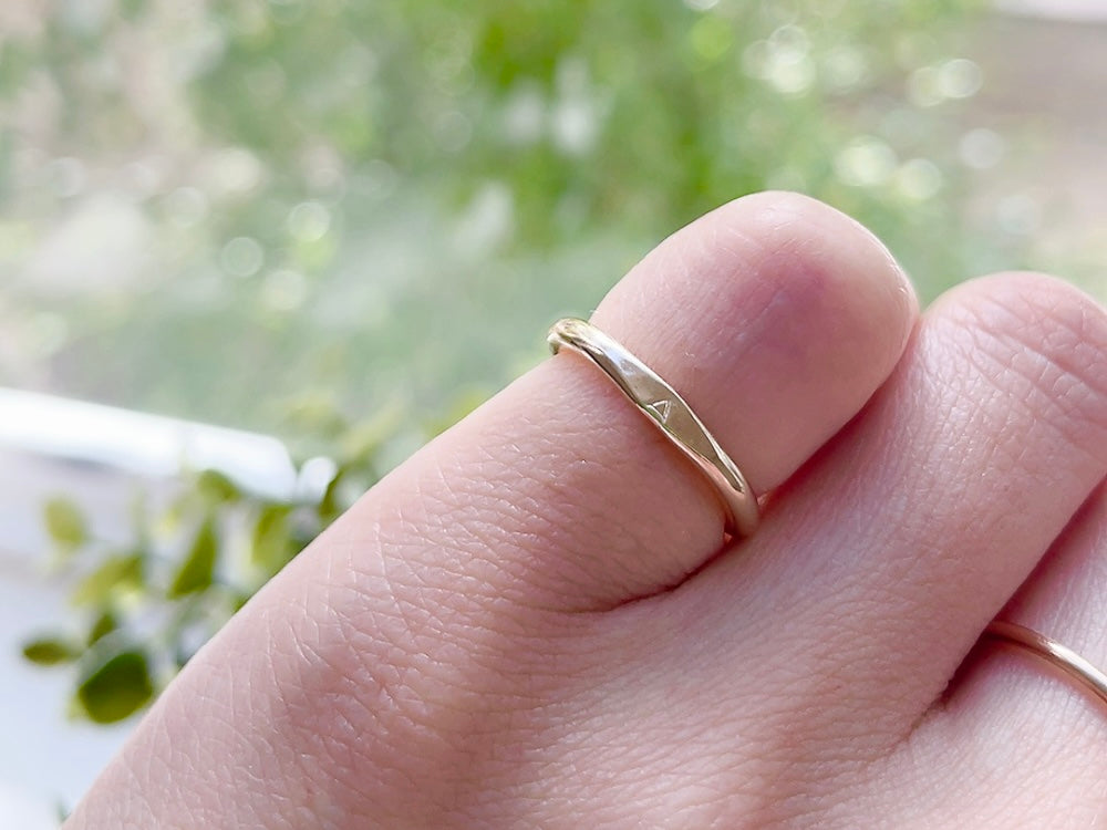 14K Gold Filled Initial Ring