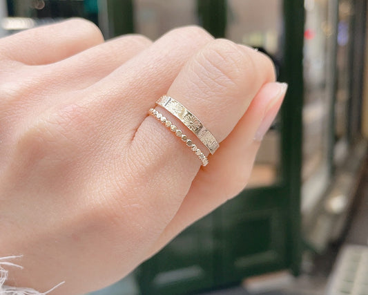 14K Gold Filled Customisable Birth Flower Band