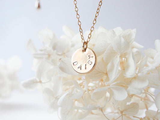 Personalized Name Disc Necklace