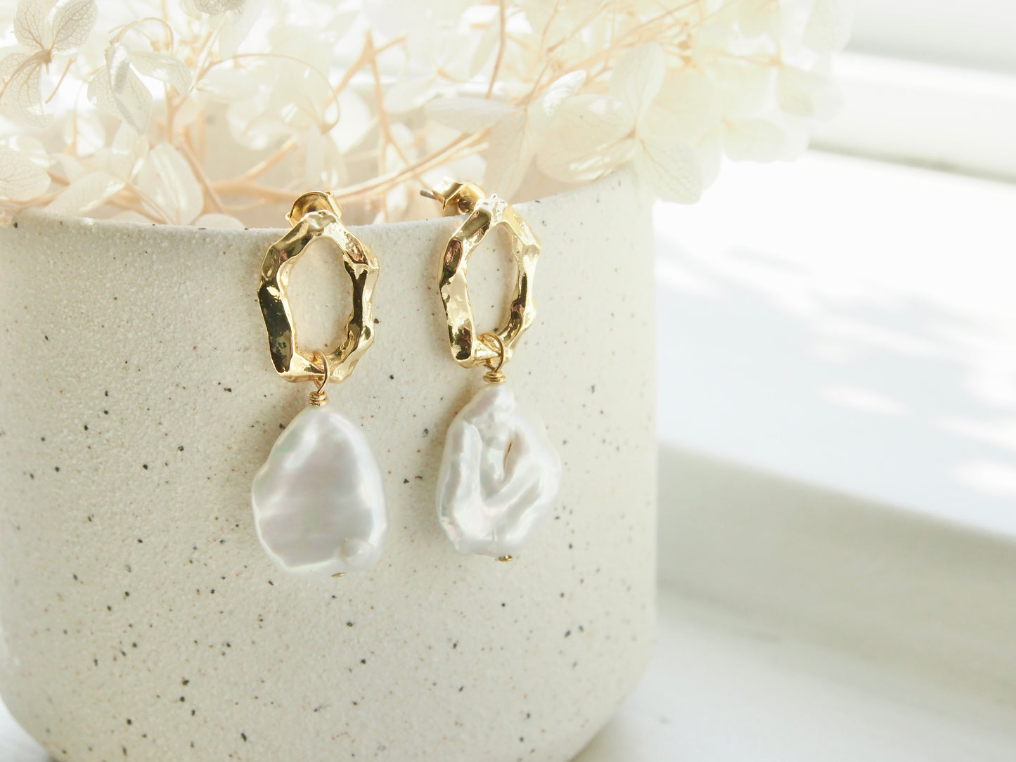 Lindsey Japanese Keshi Pearl Dangle