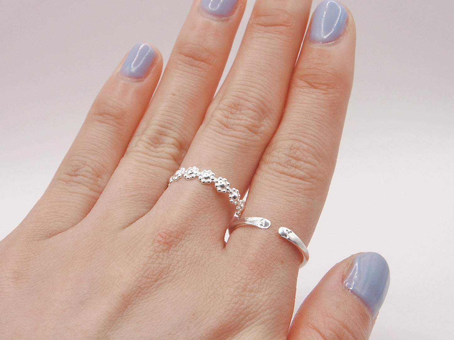 Sterling Silver Initial Wrap Ring