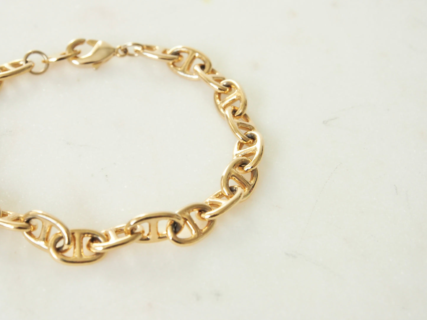 Maria Gold Chunky Anchor Chain Bracelet