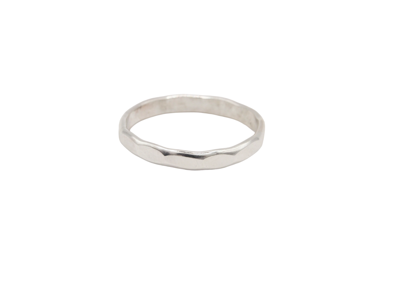 Sterling Silver Hammered Stacking Ring