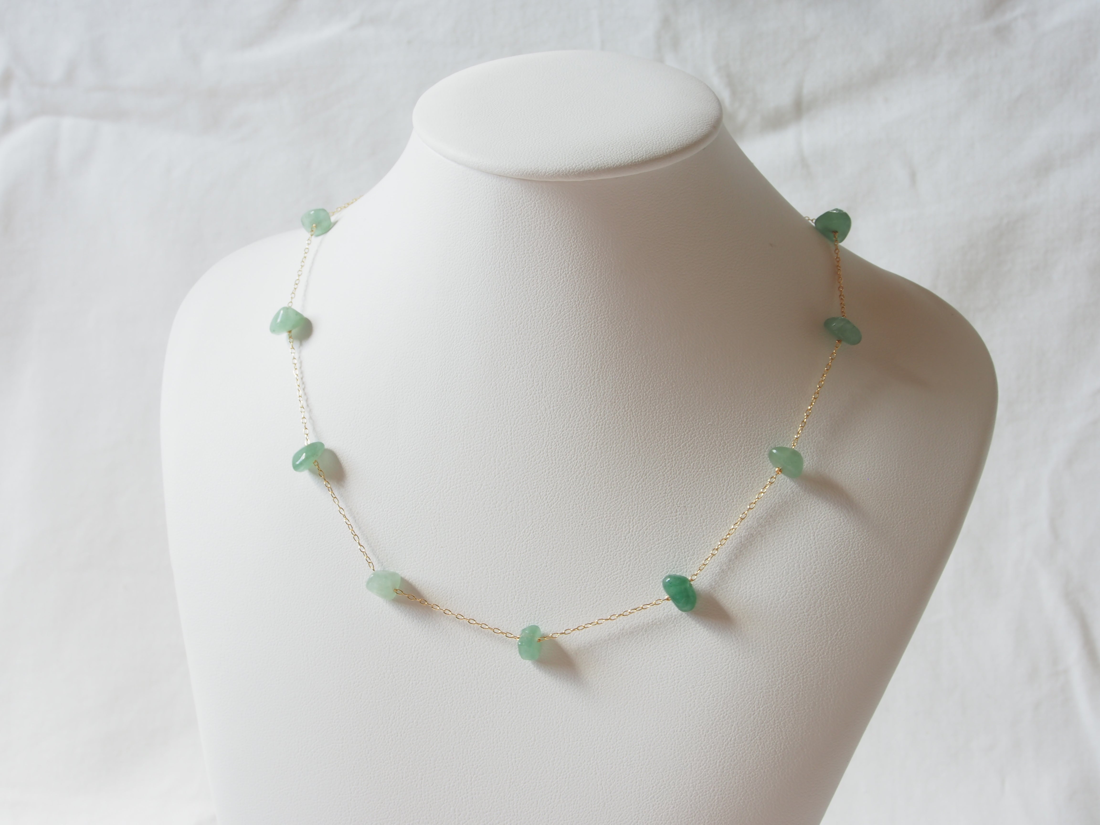 Green jade deals stone necklace