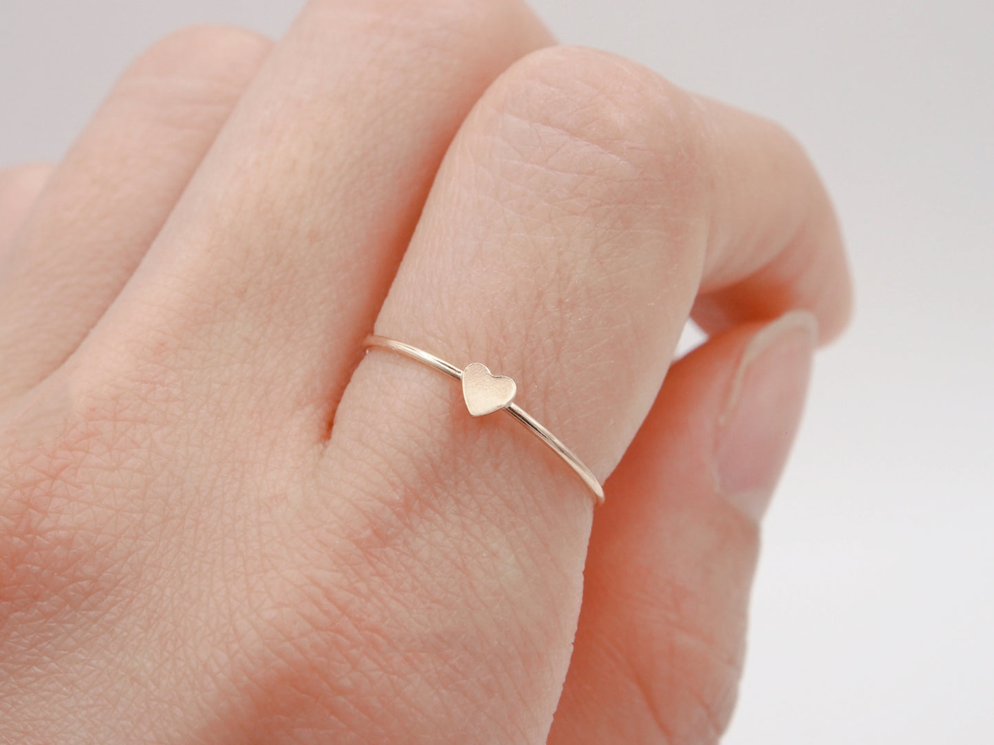 14K Gold Filled Dainty Heart Ring