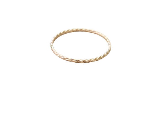 14K Gold Filled Dainty Twist Ring