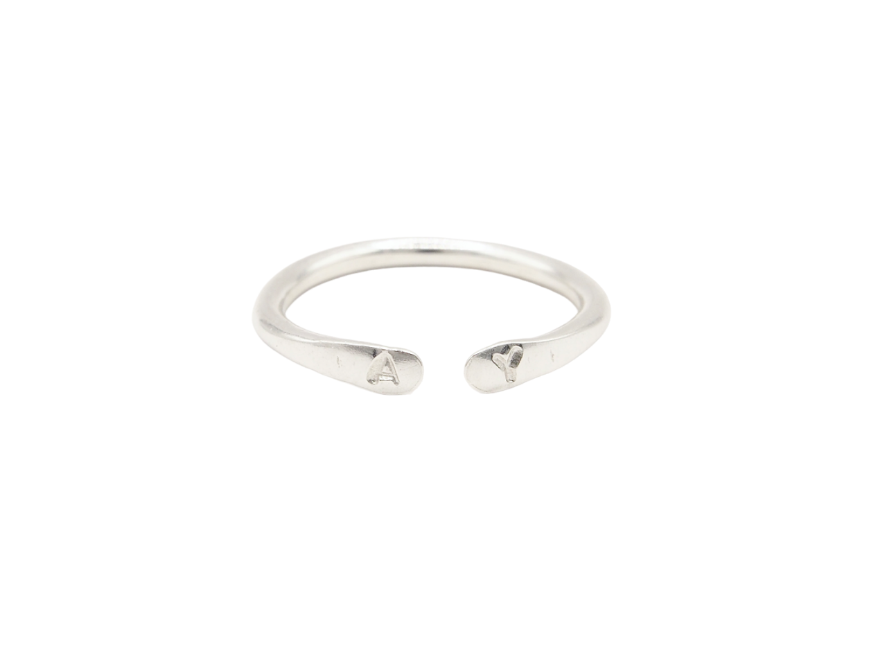 Sterling Silver Initial Wrap Ring