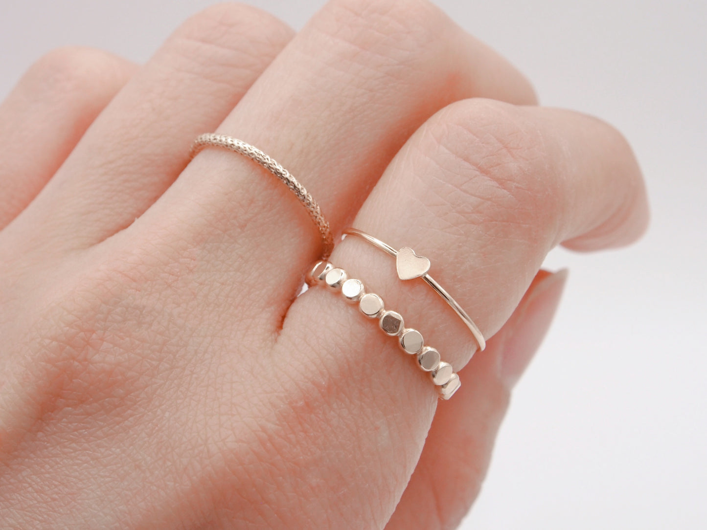 14K Gold Filled Dainty Heart Ring