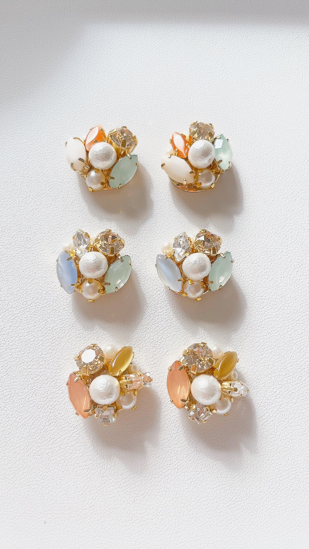 Allison Mint Green Crystal Cluster Earrings