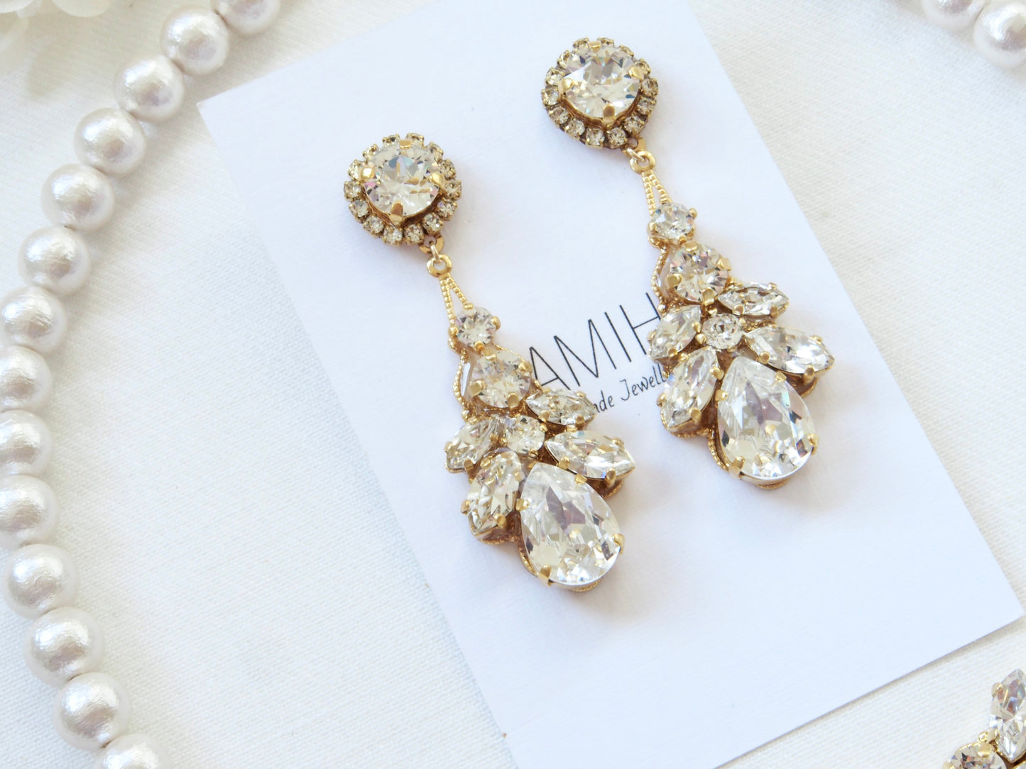 Sawarovski Necklace Bridal Jewellery Gold