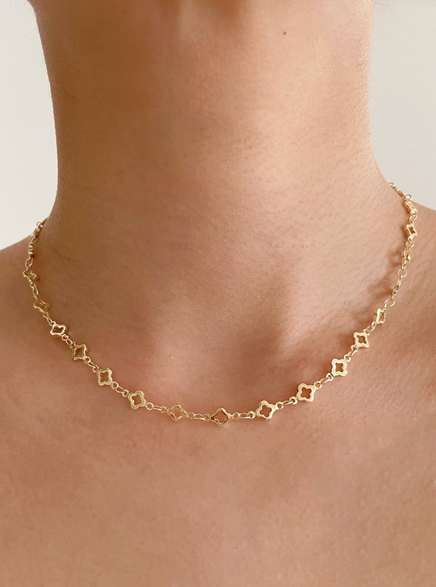 14k Gold Filled Clover Necklace