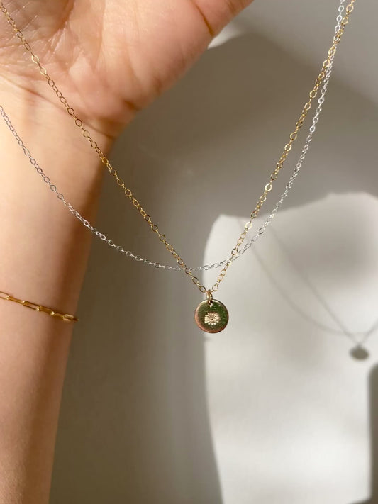 14K Gold Filled Waterproof Customizable Birth Flower & Birthstone Necklace