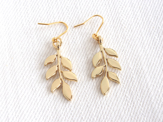 Alexandra Gold Leaf Earrings