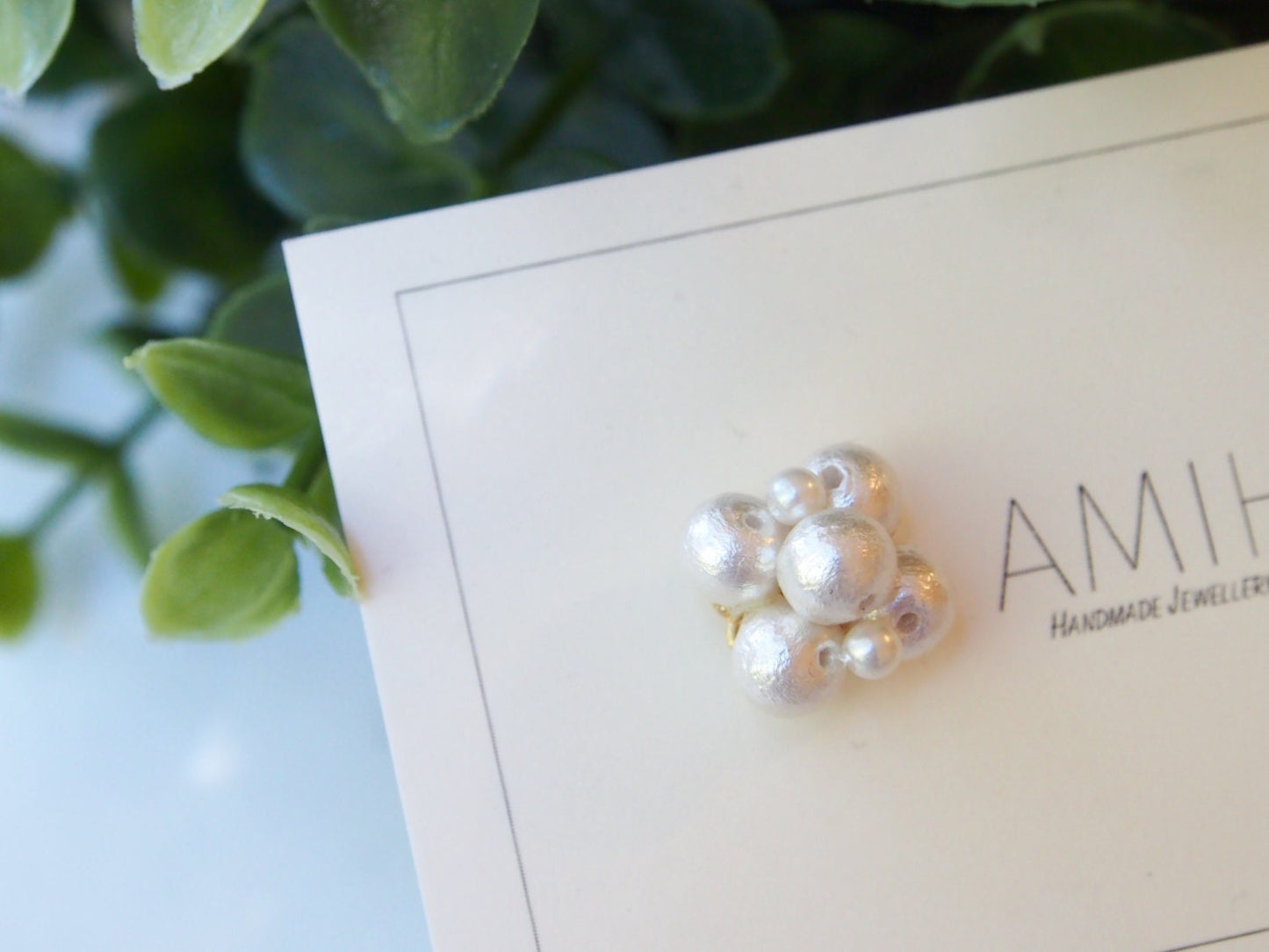 Alicia White Cotton Pearl Flower