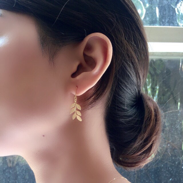 Alexandra Gold Leaf Earrings