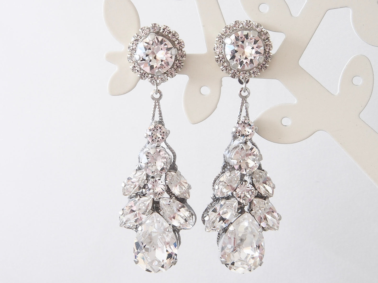 Michelle Dangle Crystal Earrings