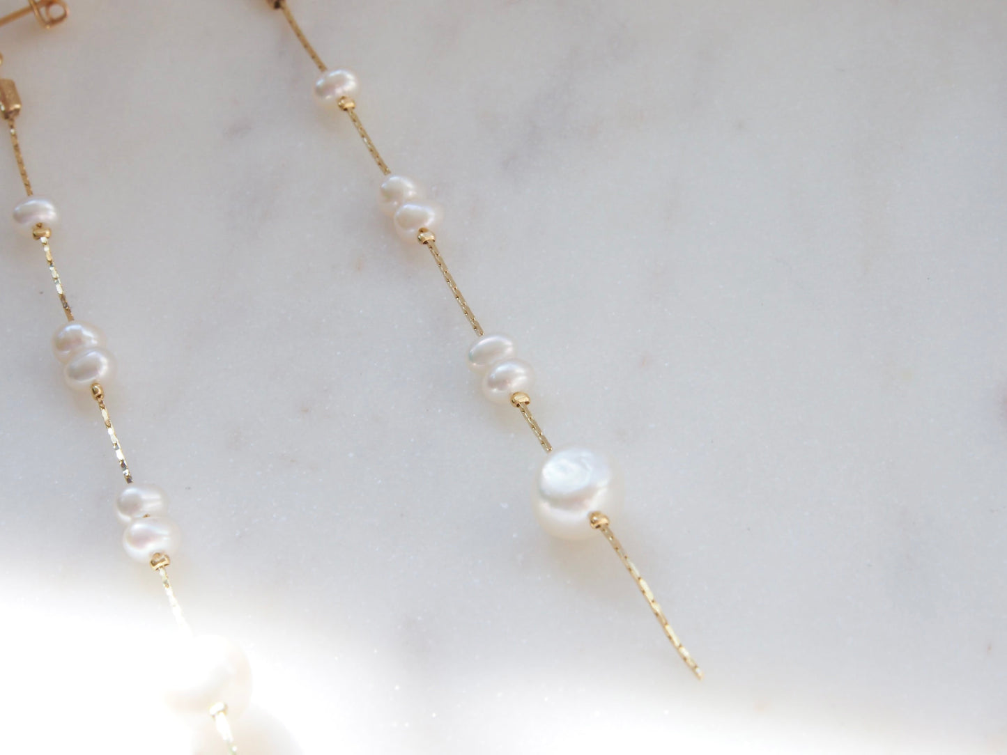 Luna Freshwater Pearl Dainty Earrings