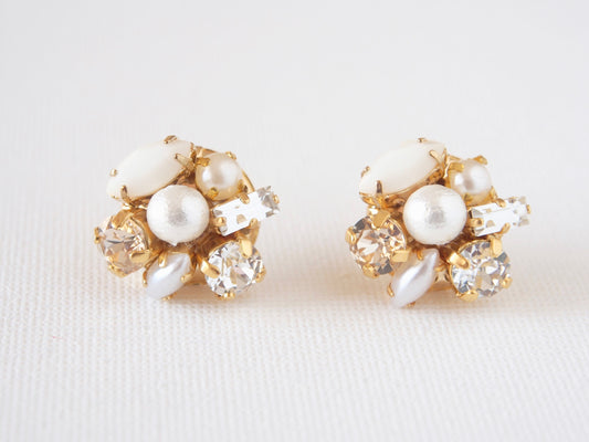 Amanda Swarovski cluster earrings